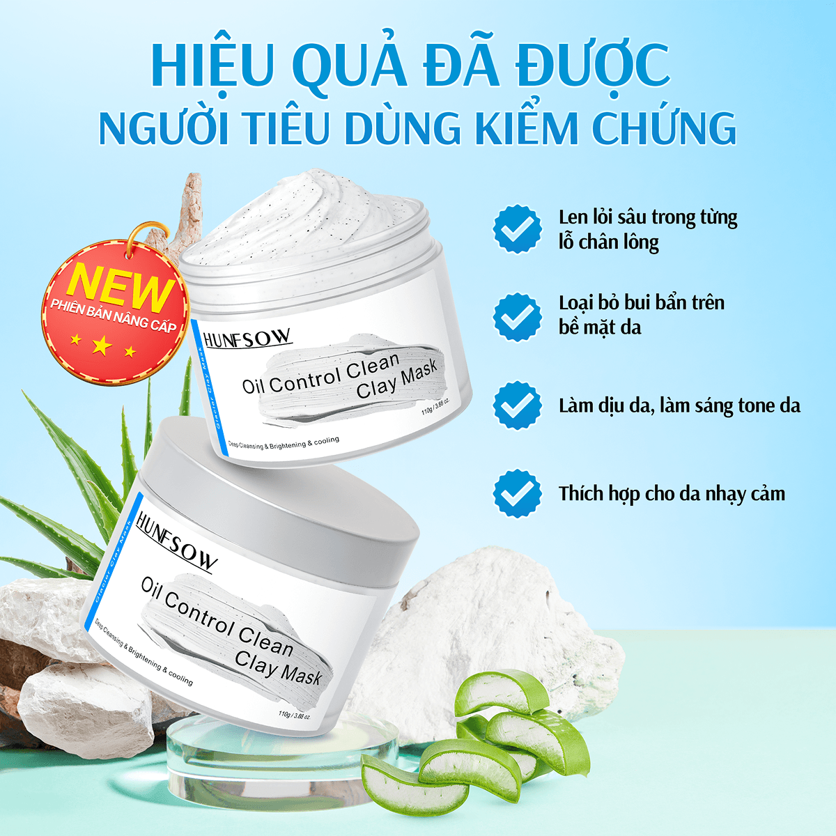 Mặt Nạ Đất Sét Bùn Khoáng Hunfsow - Hình 5