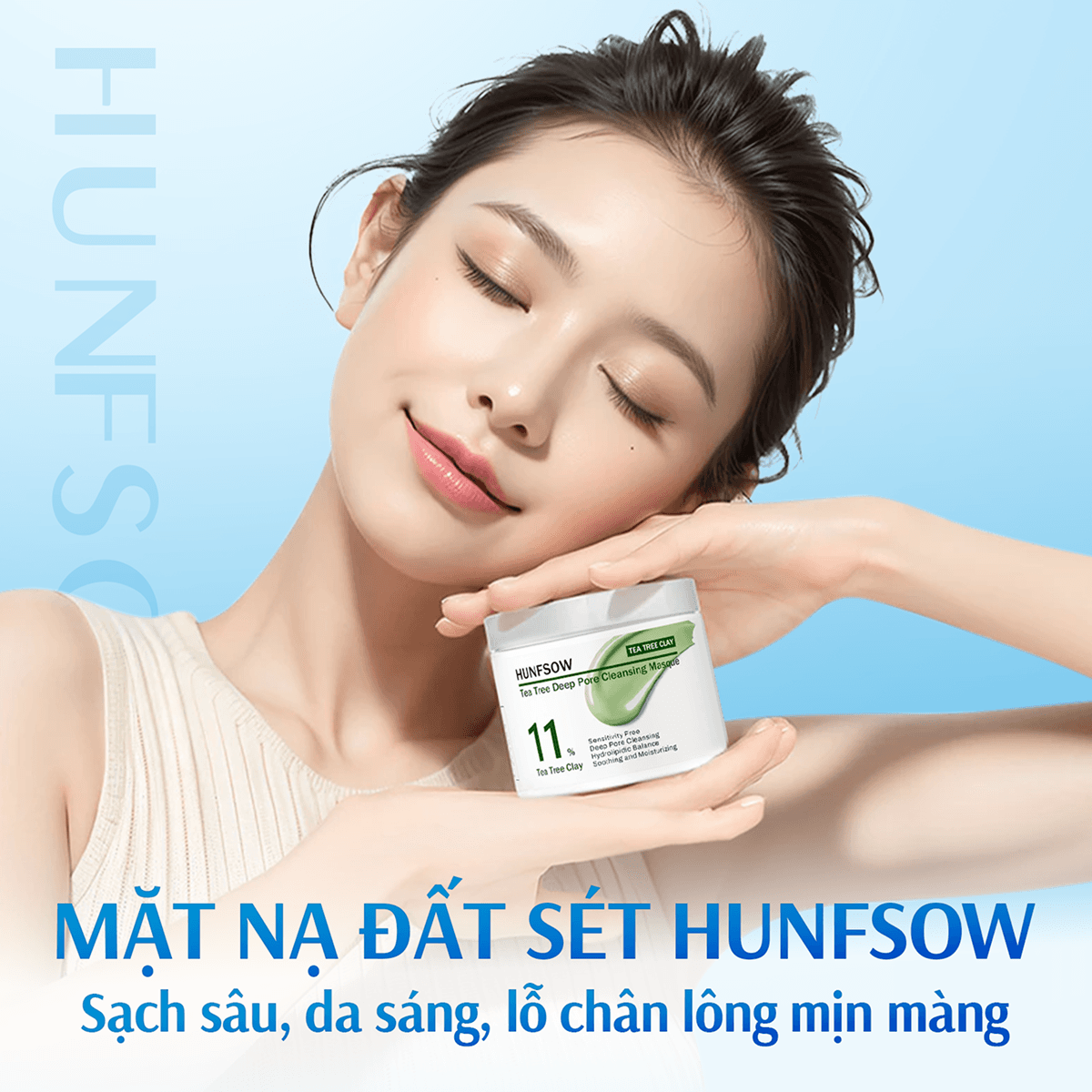 Mặt Nạ Đất Sét Trà Xanh Hunfsow - Hình 3