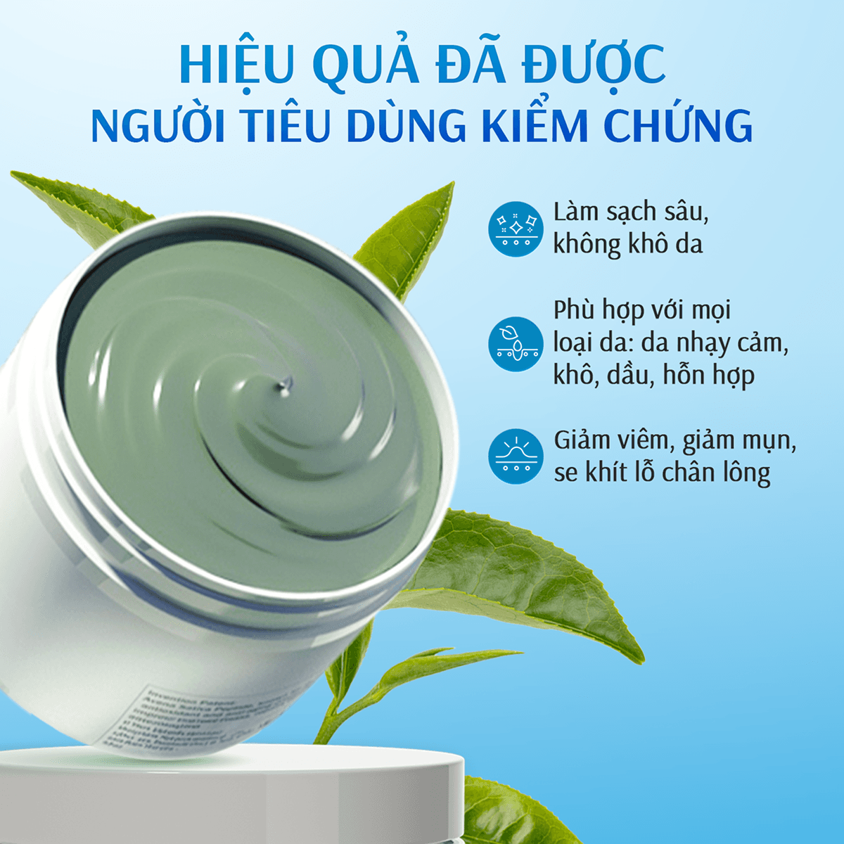 Mặt Nạ Đất Sét Trà Xanh Hunfsow - Hình 4