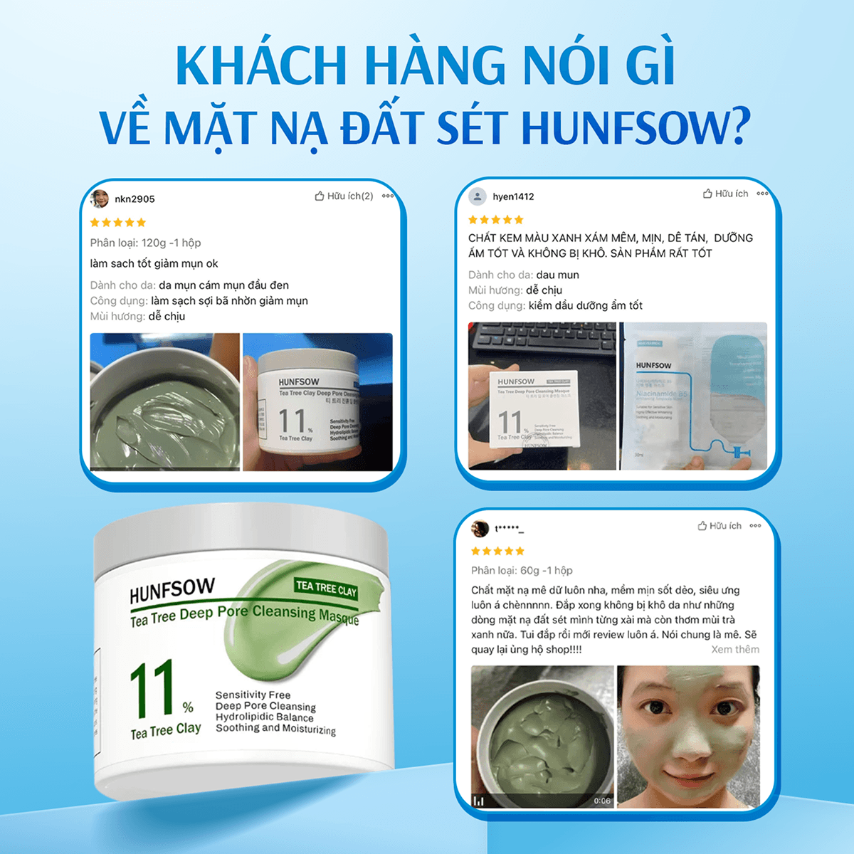 Mặt Nạ Đất Sét Trà Xanh Hunfsow - Hình 6