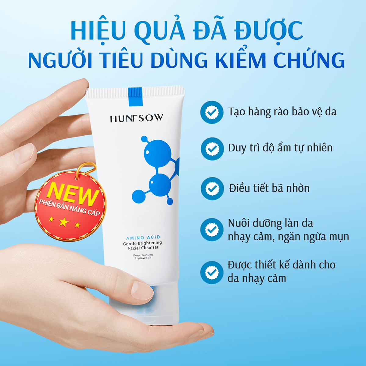 Sữa Rửa Mặt Amino Acid Hunfsow - Hình 5