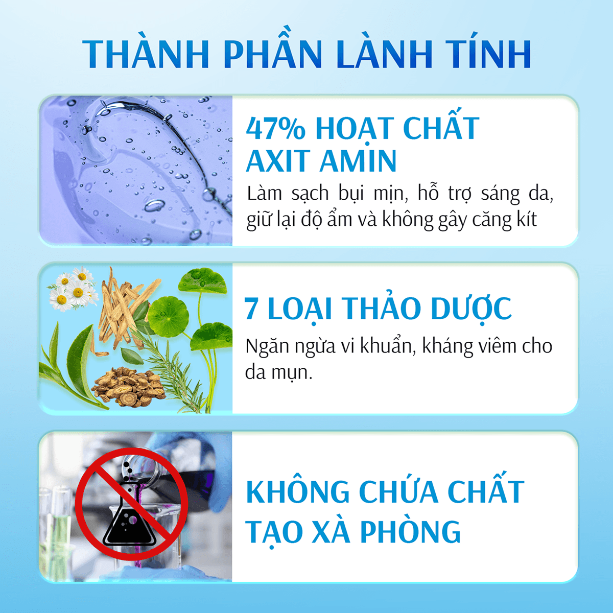 Sữa Rửa Mặt Axit Amin Hunfsow - Hình 4