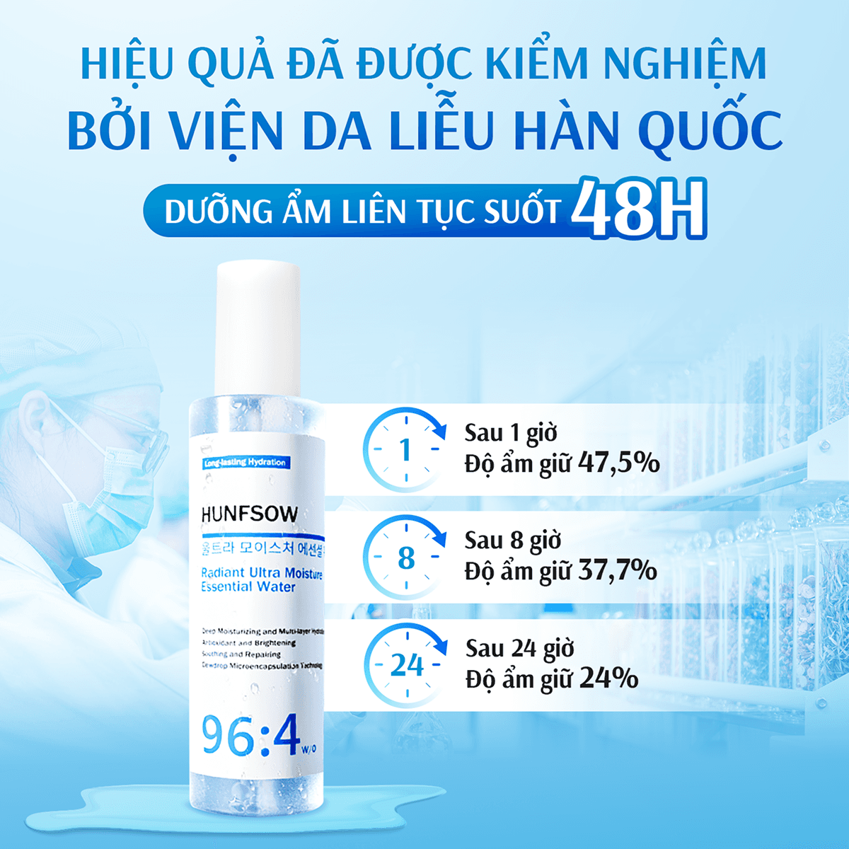 Toner Dưỡng Ẩm Da 96:4 Hunfsow - Hình 5